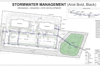 design stormwater management drainage and site development plans