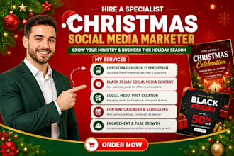 be your christmas church flyer design black friday for social media marketing