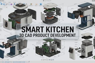 design smart cooker, coffee maker, food dispenser fusion 360 3d cad design