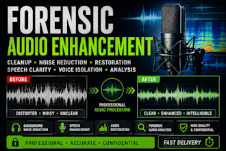 do forensic audio enhancement, cleanup and noise reduction