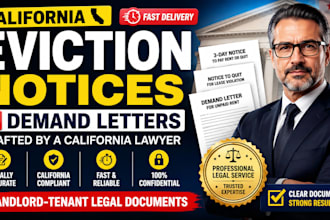 draft california eviction notices demand letters and legal documents