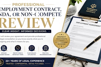 review your employment contract nda or non compete agreement