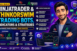 build ninjatrader and thinkorswim trading bots, indicators and strategies