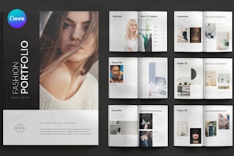 design promotional product catalog, lookbook for fashion clothing brand startup