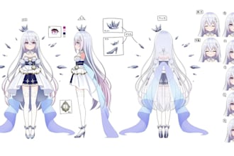 design live 2d vtuber model with vtuber riggng male or female 2d vtuber model