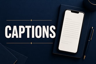 write original social captions with researched hashtags