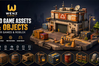 make 3d game asset and object for game or roblox model