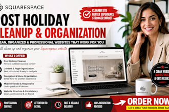squarespace post holiday cleanup website organizing consultant residential webs