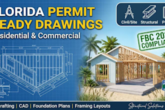 draft florida permit ready structural and civil drawings