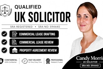be your UK solicitor to draft, review your commercial lease property agreement