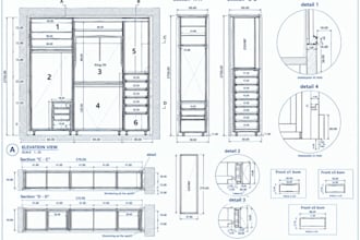 design woodworking plans, detailed furniture drawings and cutting lists