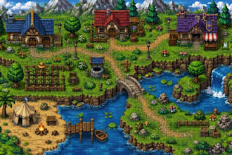 do pixel art tileset pixel character, pixel background pixel game sprite sheet