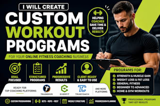 create custom workout programs for your online fitness coaching business