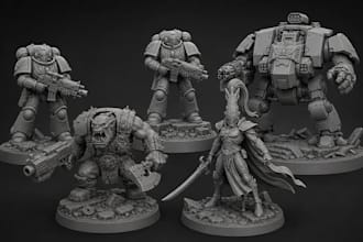 sculpt 3d warhammer 40k miniatures space marine dnd stl figurine for 3d printing
