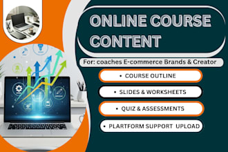 create a complete online course with curriculum,  workbooks, course creation