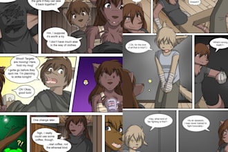 draw furry comic pages, nsfw furry comic, comic furry art, manga style furry