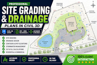 design site grading and drainage plans in civil 3d