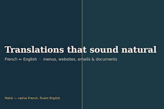 translate french to english and english to french
