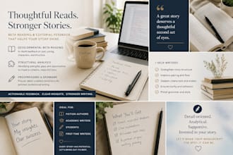 beta read your novel and give honest expert feedback