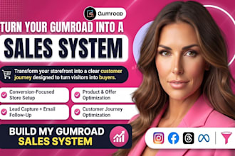 do gumroad store setup, gumroad promotion, gumroad expert, stan store, beacon ai