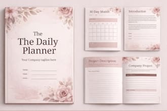 journal, planner, workbook, digital planner, ebook design and KDP journal
