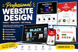 design a black friday christmas holiday sales landing page