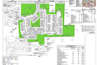 draft planting plans, site elevation drawings and zoning permit set in autocad