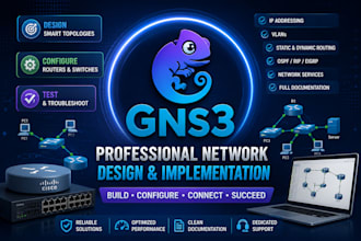 design and implement professional networking solutions in gns3