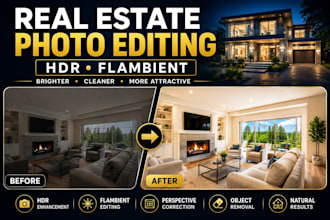 real estate photo editing, hdr, fl ambient