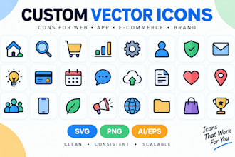design custom vector icons cute sticker vector art icon sets website app