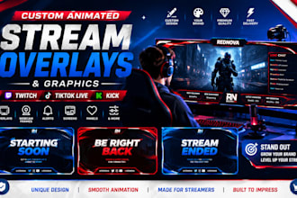 create animated stream overlays and graphics for twitch, tiktok live and kick