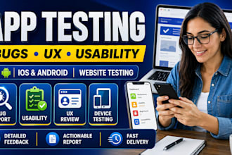 do qa test and review website , ios app and android app
