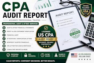 prepare audited financials and verify as licensed CPA