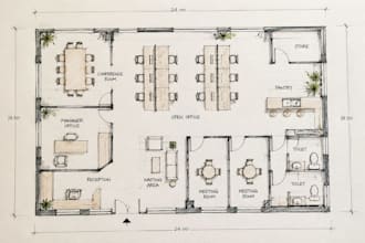 design commercial floor plans, office layouts, and retail space plans