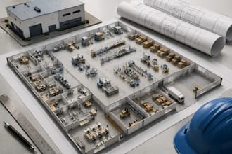 design light manufacturing plant floor plans and cad blueprint packages