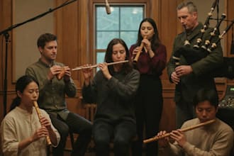 record tin whistle, ocarina, zurna, bagpipes, xiao and bamboo flute for track