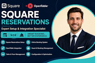 setup square reservation open table integration table managemant and booking