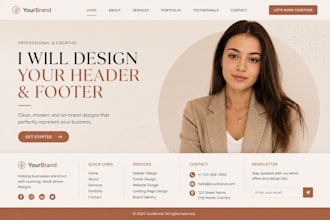 design header and footer
