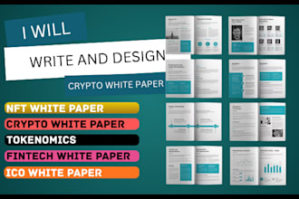design professional crypto, nft, ico, defi, gaming and blockchain white paper