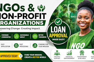 set up business plan ngos , non profit organization,loan approval