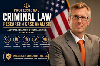 prepare clear and organized criminal law research reports