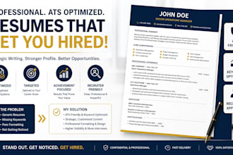 write an ats optimized professional and executive resume