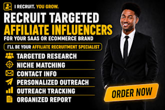 recruit targeted affiliate influencer marketers for your saas or ecommerce brand
