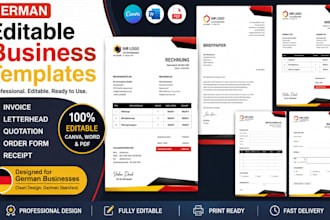 design german editable invoice letterhead quotation order form template receipt