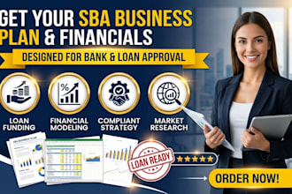 write an sba business plan and financial model for loan approval
