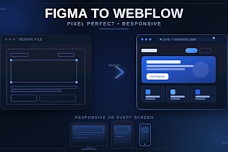 clone figma to webflow and responsive screens