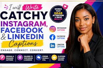 write catchy instagram, facebook and linkedin captions