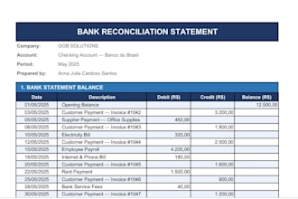 do bookkeeping, bank reconciliation and cash flow for your business