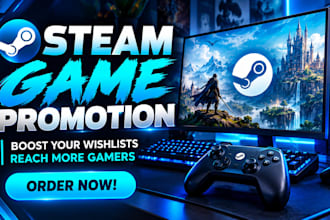 do steam game promotion, boost your steam game wishlist, steam game marketing