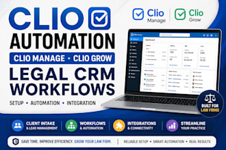 setup and automate clio manage clio grow legal CRM workflows clio manage clio